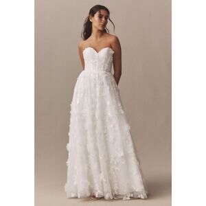 Wtoo by Wattters Ivy White Sweetheart Corset Floral Lace Wedding Gown Sz 2 NWT